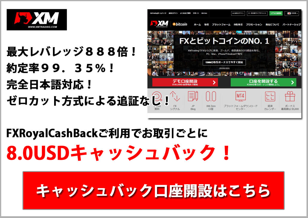 XM.COMキャッシュバック口座開設はこちら