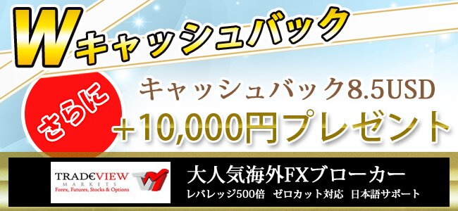 TradeView10000円Wキャッシュバックボーナスキャンペーン