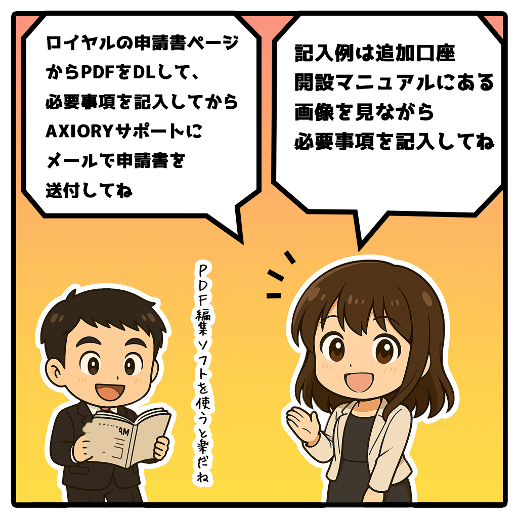 AXIORYキャッシュバック口座を追加口座開設する方法!3コマ目