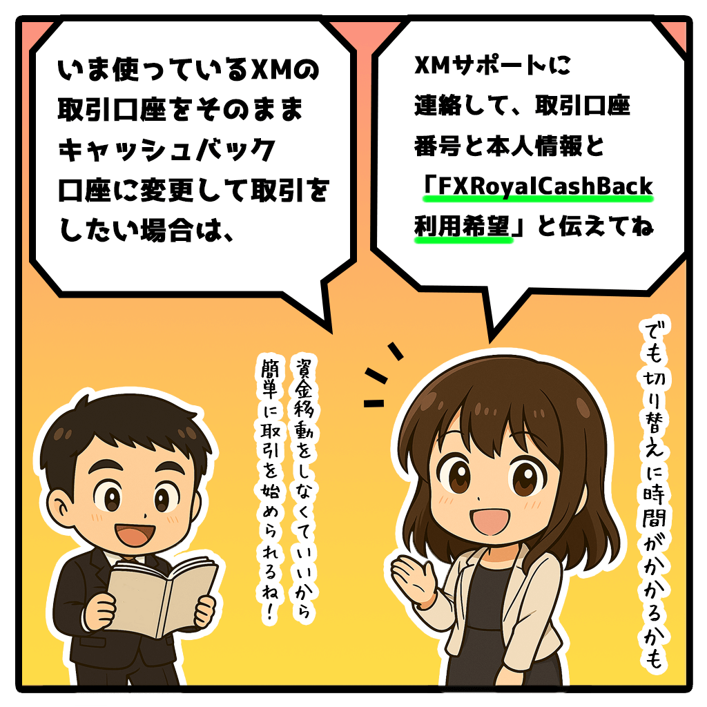 XMキャッシュバック口座を追加口座開設する方法！3コマ目