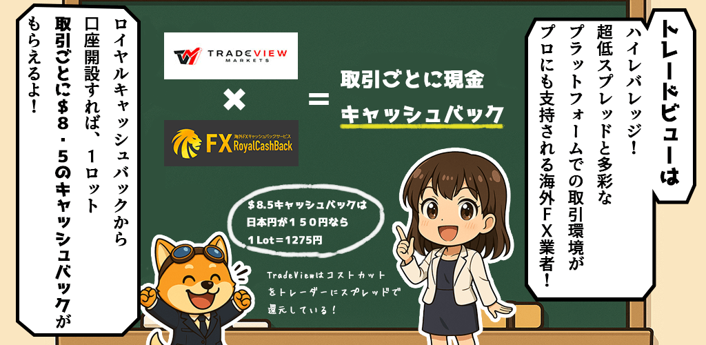 TradeViewの特徴とキャッシュバック