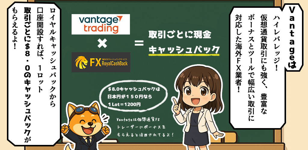 Vantagetradingの特徴とキャッシュバック